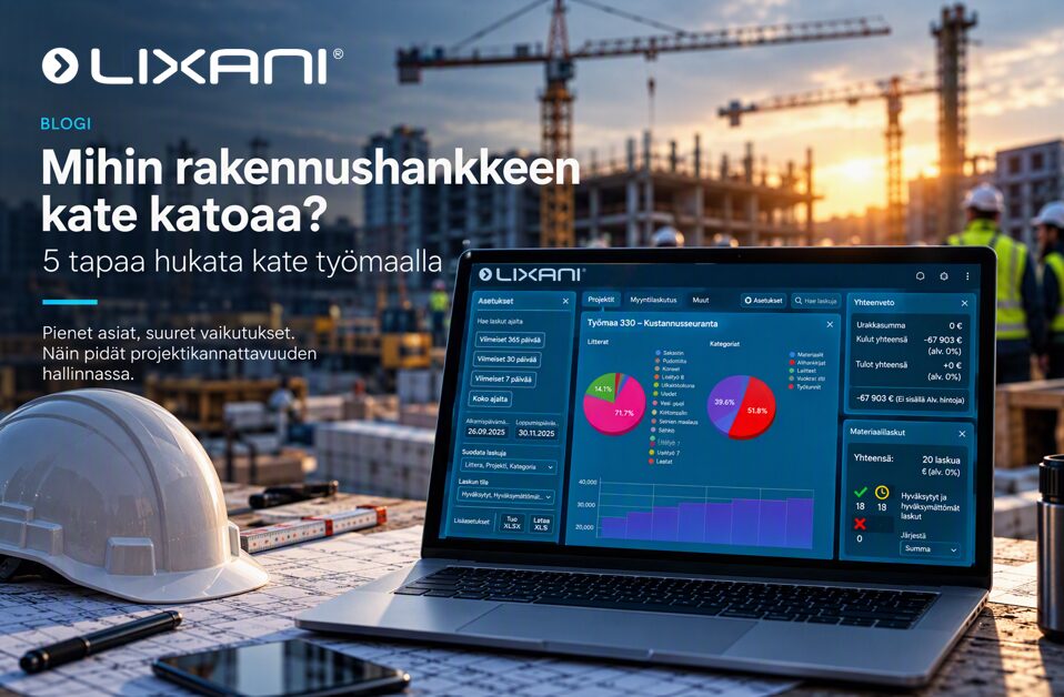 Rakennustyömaan kate selvillä jatkuvasti